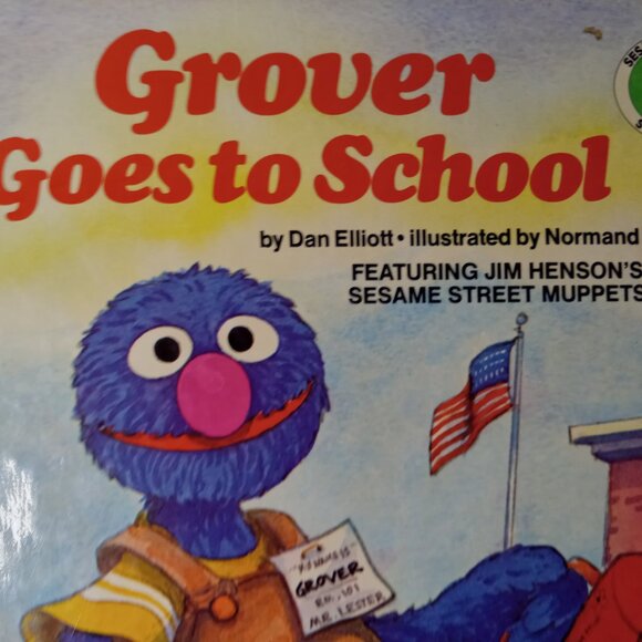 Vintage 1982 Grover Goes to School:  Jim Henson's Sesame Street Muppets - Picture 6 of 7